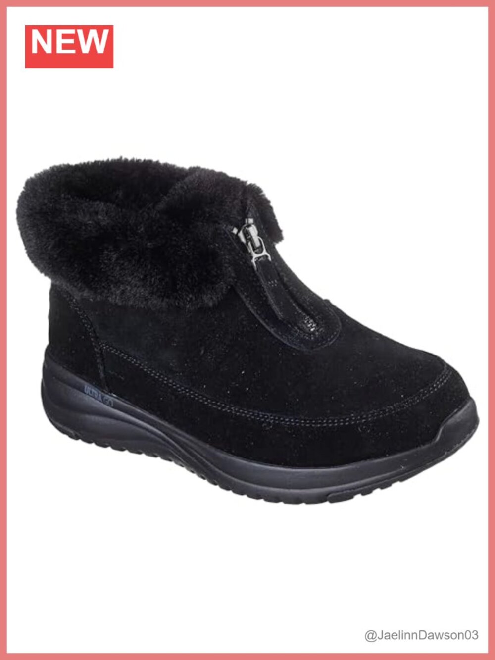 Waterproof Suede Ankle Boots with Faux Fur Lining ULTRA GO Cushioning